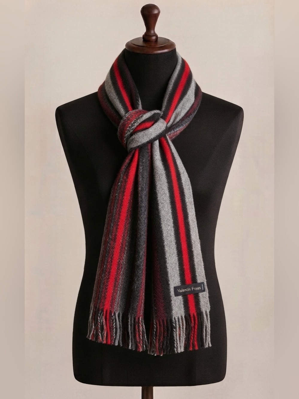 Valentin Fraas Striped Wool Scarf
